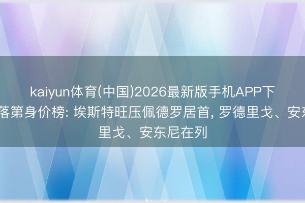 kaiyun体育(中国)2026最新版手机APP下载 巴西落第身价榜: 埃斯特旺压佩德罗居首， 罗德里戈、安东尼在列