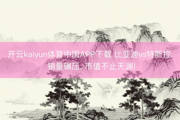 开云kaiyun体育中国APP下载 比亚迪vs特斯拉: 销量碾压， 市值不止天渊!