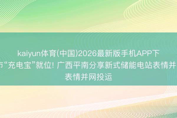 kaiyun体育(中国)2026最新版手机APP下载 城市“充电宝”就位! 广西平南分享新式储能电站表情并网投运