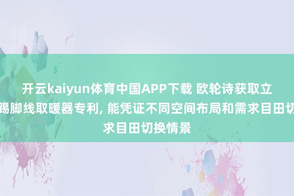 开云kaiyun体育中国APP下载 欧轮诗获取立卧两用踢脚线取暖器专利， 能凭证不同空间布局和需求目田切换情景